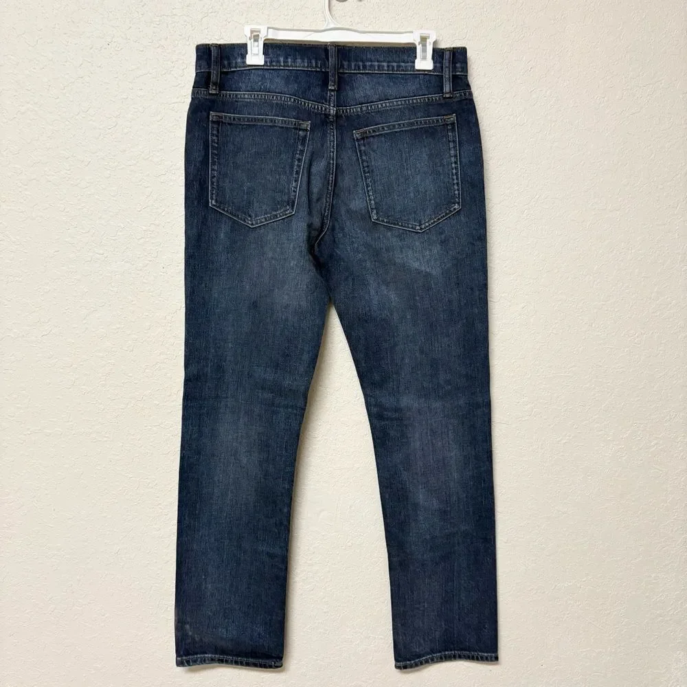 J Crew Jeans Mens Size 33x32 Flex Straight Medium Wash Cotton Blend